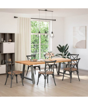 Picioare de masă în formă de A, 2 buc., antracit, 90x(72-73) cm, oțel - WOODBB2149