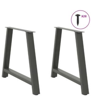 Picioare de masă în formă de A, 2 buc., antracit, 90x(72-73) cm, oțel - WOODBB2149