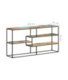 Servantă, 150 x 30 x 75 cm, lemn reciclat, cu aspect industrial - WOODBB231 Servantă, 150 x 30 x 75 cm, lemn reciclat, cu aspect industrial - WOODBB231