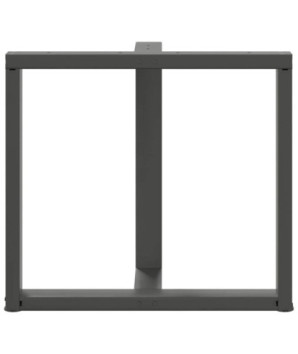 Picioare de masă în formă de T, 2 buc., antracit, 70x35x(72-73) cm, oțel - WOODBB2163