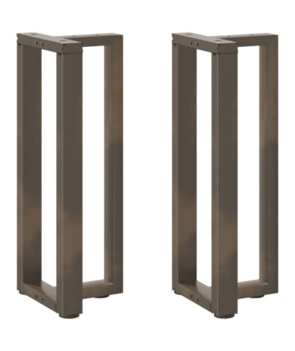 Picioare de masă consolă în formă de T, 2 buc., negru, 38x25x(72-73) cm, oțel - WOODBB2164