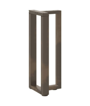 Picioare de masă consolă în formă de T, 2 buc., negru, 38x25x(72-73) cm, oțel - WOODBB2164