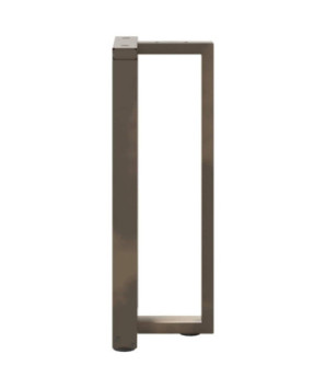 Picioare de masă consolă în formă de T, 2 buc., negru, 38x25x(72-73) cm, oțel - WOODBB2164
