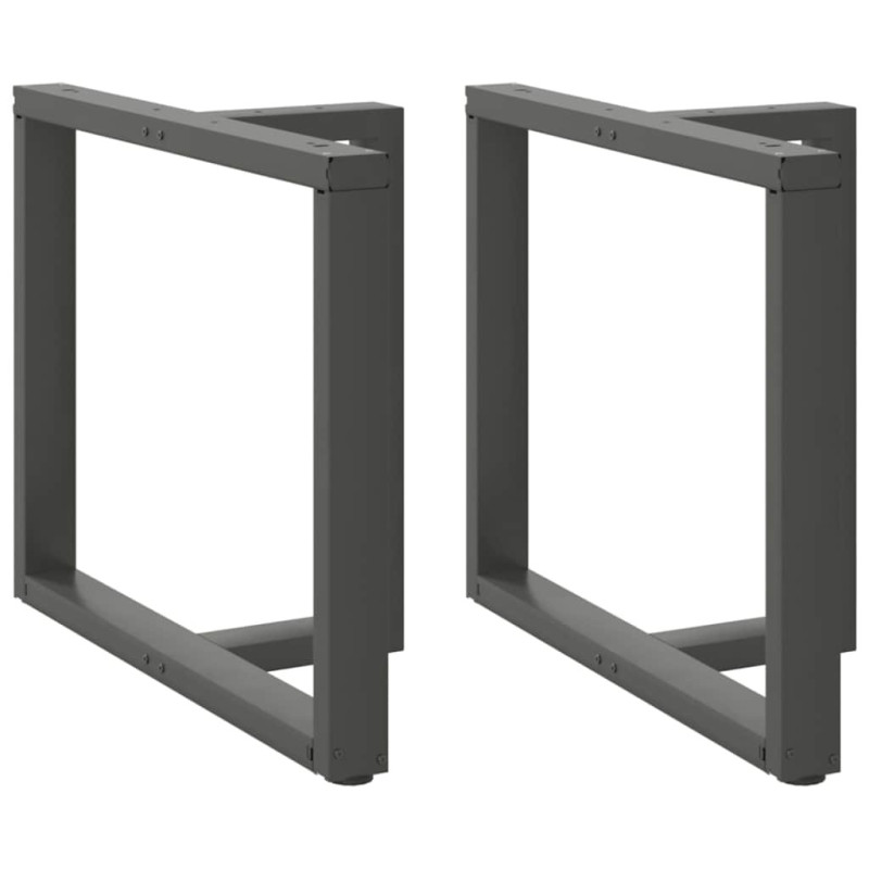 Picioare de masă în formă de T, 2 buc., antracit, 100x35x(72-73) cm, oțel - WOODBB2165