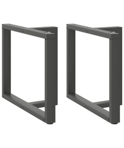 Picioare de masă în formă de T, 2 buc., antracit, 100x35x(72-73) cm, oțel - WOODBB2165