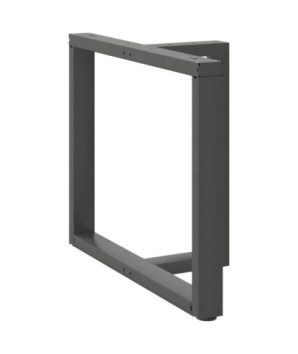 Picioare de masă în formă de T, 2 buc., antracit, 100x35x(72-73) cm, oțel - WOODBB2165