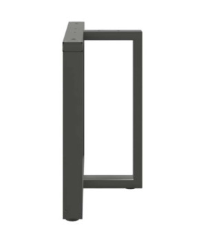 Picioare de masă în formă de T, 2 buc., antracit, 100x35x(72-73) cm, oțel - WOODBB2165