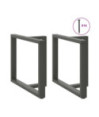 Picioare de masă în formă de T, 2 buc., antracit, 100x35x(72-73) cm, oțel - WOODBB2165