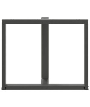 Picioare de masă în formă de T, 2 buc., antracit, 100x35x(72-73) cm, oțel - WOODBB2165