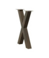Picioare de masă în formă de X, 2 buc., oțel natural, 50x(72-73) cm - WOODBB2168