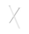 Picioare de masă în formă de X, 2 buc., alb, 90x(72-73) cm, oțel - WOODBB2169 Picioare de masă în formă de X, 2 buc., alb, 90x(72-73) cm, oțel - WOODBB2169