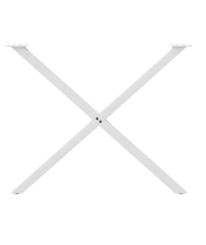 Picioare de masă în formă de X, 2 buc., alb, 90x(72-73) cm, oțel - WOODBB2169