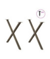 Picioare de masă în formă de X, 2 buc., oțel natural, 90x(72-73) cm - WOODBB2170 Picioare de masă în formă de X, 2 buc., oțel natural, 90x(72-73) cm - WOODBB2170