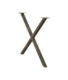 Picioare de masă în formă de X, 2 buc., oțel natural, 90x(72-73) cm - WOODBB2170 Picioare de masă în formă de X, 2 buc., oțel natural, 90x(72-73) cm - WOODBB2170