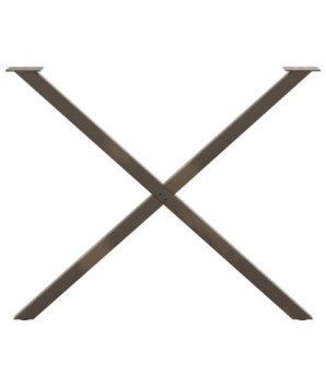 Picioare de masă în formă de X, 2 buc., oțel natural, 90x(72-73) cm - WOODBB2170