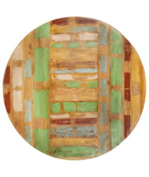 Masă de bucătărie, 175x75 cm, lemn reciclat, rotundă - WOODBB234