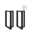 Picioare de masă de bar în formă de T, 2 buc., negru, 60x35x(90-91) cm, oțel - WOODBB2181 Picioare de masă de bar în formă de T, 2 buc., negru, 60x35x(90-91) cm, oțel - WOODBB2181