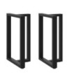 Picioare de masă de bar în formă de T, 2 buc., negru, 60x35x(90-91) cm, oțel - WOODBB2181 Picioare de masă de bar în formă de T, 2 buc., negru, 60x35x(90-91) cm, oțel - WOODBB2181
