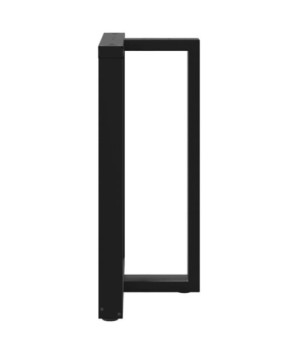 Picioare de masă de bar în formă de T, 2 buc., negru, 60x35x(90-91) cm, oțel - WOODBB2181