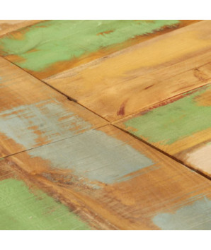 Masă de bucătărie, 175x75 cm, lemn reciclat, rotundă - WOODBB234