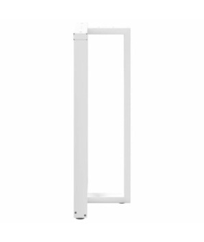 Picioare de masă de bar în formă de T, 2 buc., alb, 60x35x(110-111) cm, oțel - WOODBB2182