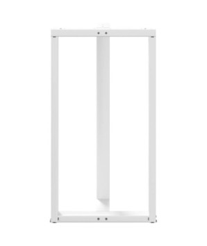 Picioare de masă de bar în formă de T, 2 buc., alb, 60x35x(110-111) cm, oțel - WOODBB2182