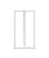 Picioare de masă de bar în formă de T, 2 buc., alb, 60x35x(110-111) cm, oțel - WOODBB2182