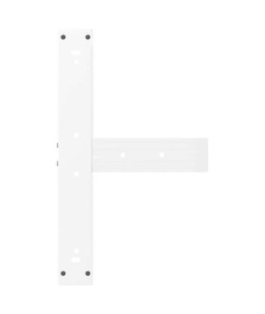 Picioare de masă de bar în formă de T, 2 buc., alb, 60x35x(110-111) cm, oțel - WOODBB2182