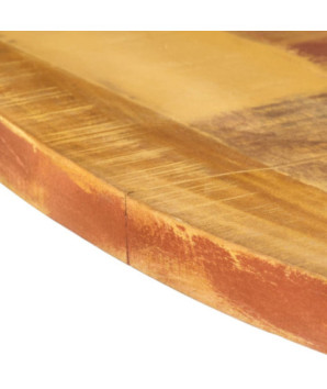Masă de bucătărie, 175x75 cm, lemn reciclat, rotundă - WOODBB234