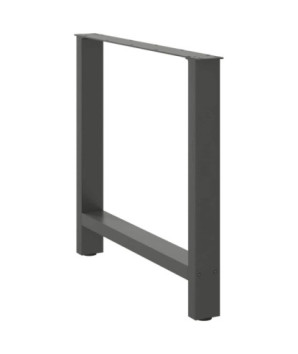 Picioare masă de sufragerie antracit, 2 buc., 70x(72-73) cm, oțel - WOODBB2183