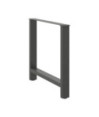Picioare masă de sufragerie antracit, 2 buc., 70x(72-73) cm, oțel - WOODBB2183