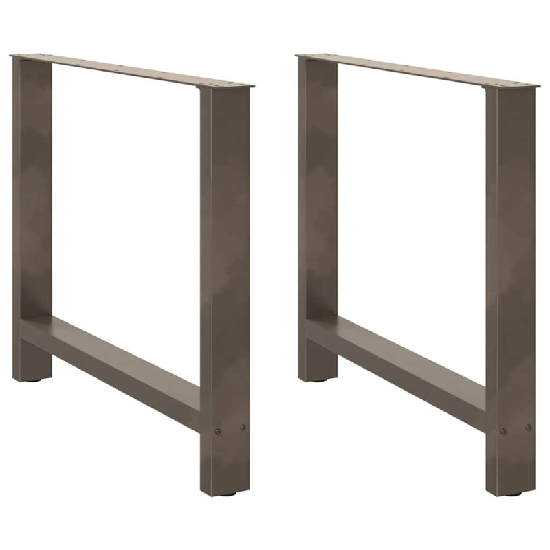 Picioare de masă din oțel natural, 2 buc., 90x(72-73) cm - WOODBB2185