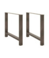 Picioare de masă din oțel natural, 2 buc., 90x(72-73) cm - WOODBB2185