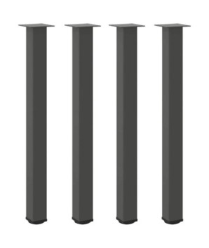 Picioare de masă de bar, antracit, 4 buc., 100-102 cm, oțel - WOODBB2186