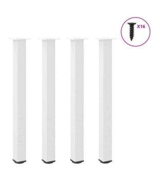 Picioare de masă de bar, 4 buc., alb, 90-92 cm, oțel - WOODBB2187