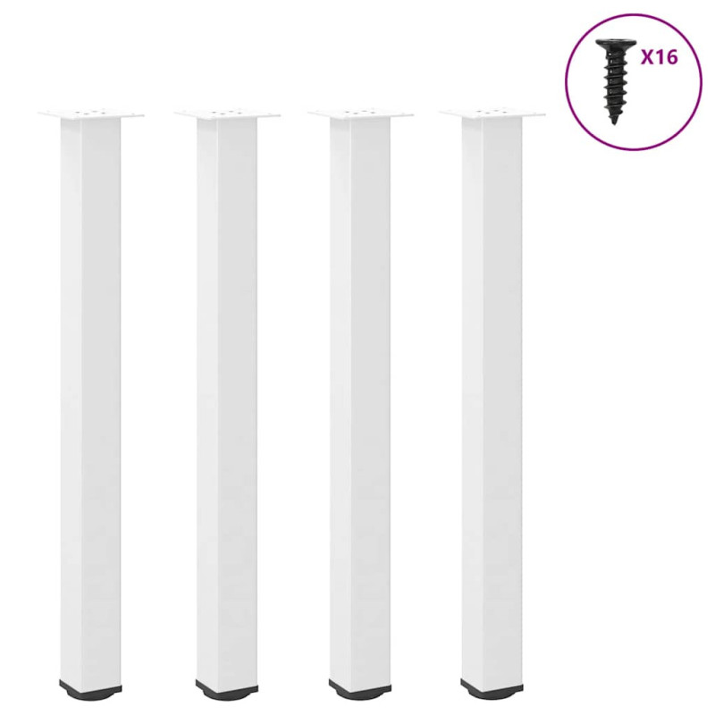 Picioare de masă de bar, 4 buc., alb, 90-92 cm, oțel - WOODBB2187 Picioare de masă de bar, 4 buc., alb, 90-92 cm, oțel - WOODBB2187