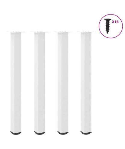 Picioare de masă de bar, 4 buc., alb, 90-92 cm, oțel - WOODBB2187