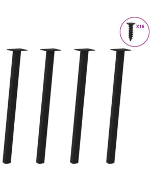 Picioare masă consolă, 4 buc., negru, 72 cm, oțel - WOODBB2188