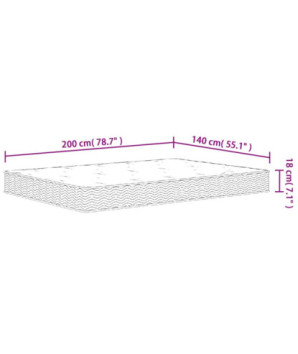 Saltea cu arcuri bonnell, fermitate medie, 140x200 cm - WOODBB2197