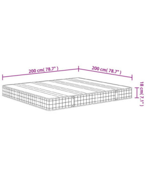 Saltea cu arcuri bonnell, fermitate medie, 200x200 cm - WOODBB2199