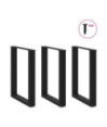 Picioare de masă în formă de U, 3 buc., negru, 70x(72-73) cm, oțel - WOODBB2202 Picioare de masă în formă de U, 3 buc., negru, 70x(72-73) cm, oțel - WOODBB2202