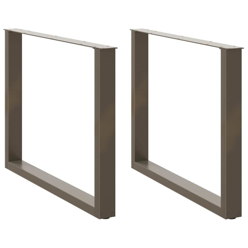 Picioare de masă în formă de U, 2 buc., oțel natural, 100 x (72-73) cm - WOODBB2203