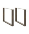 Picioare de masă în formă de U, 2 buc., oțel natural, 100 x (72-73) cm - WOODBB2203