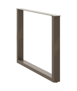 Picioare de masă în formă de U, 2 buc., oțel natural, 100 x (72-73) cm - WOODBB2203