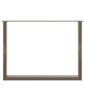 Picioare de masă în formă de U, 2 buc., oțel natural, 100 x (72-73) cm - WOODBB2203