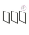 Picioare de masă în formă de U, 3 buc., antracit, 100x(72-73) cm, oțel - WOODBB2204