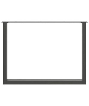Picioare de masă în formă de U, 3 buc., antracit, 100x(72-73) cm, oțel - WOODBB2204