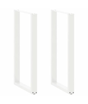 Picioare de masă de bar în formă de U, 2 buc., alb, 60 x (110-111) cm, oțel - WOODBB2205