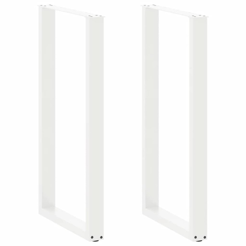 Picioare de masă de bar în formă de U, 2 buc., alb, 60 x (110-111) cm, oțel - WOODBB2205 Picioare de masă de bar în formă de U, 2 buc., alb, 60 x (110-111) cm, oțel - WOODBB2205