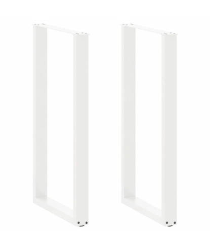 Picioare de masă de bar în formă de U, 2 buc., alb, 60 x (110-111) cm, oțel - WOODBB2205